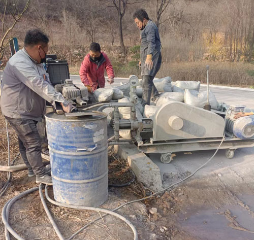 西沙路面下沉注浆